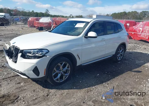 2022 BMW X3 Sdrive30I z USA, uszkodzony, nr VIN 5UX43DP02N9M96572